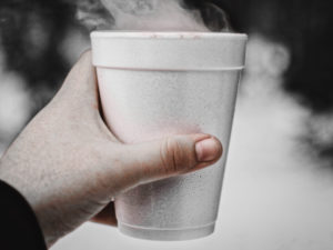 Foam cups cause negative externalties